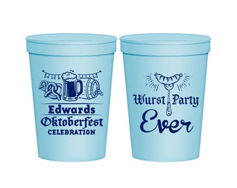 Oktoberfest Party Cups, Oktoberfest Favors, Oktoberfest Decorations, Oktoberfest Invites, Wurst Party Ever | 240008