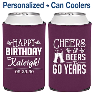 60th Birthday, 60th Birthday Favors, Personalized Birthday, Cheers to 60 Years, Cheers and Beers, Party Favors | 20006