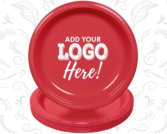 Plastic Plates, Cake Plates, Dessert Plates, Plastic Party Plates, Disposable Plates, Personalized Plates, Custom Plates, Wedding Plates Il_570xn