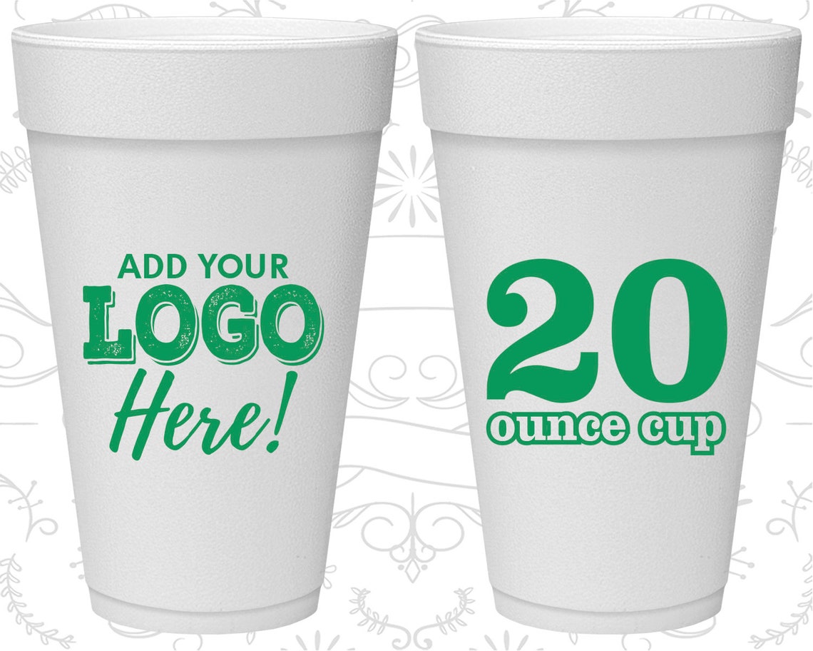 Styrofoam Cups Foam Cups Personalized Styrofoam Cups Custom Etsy