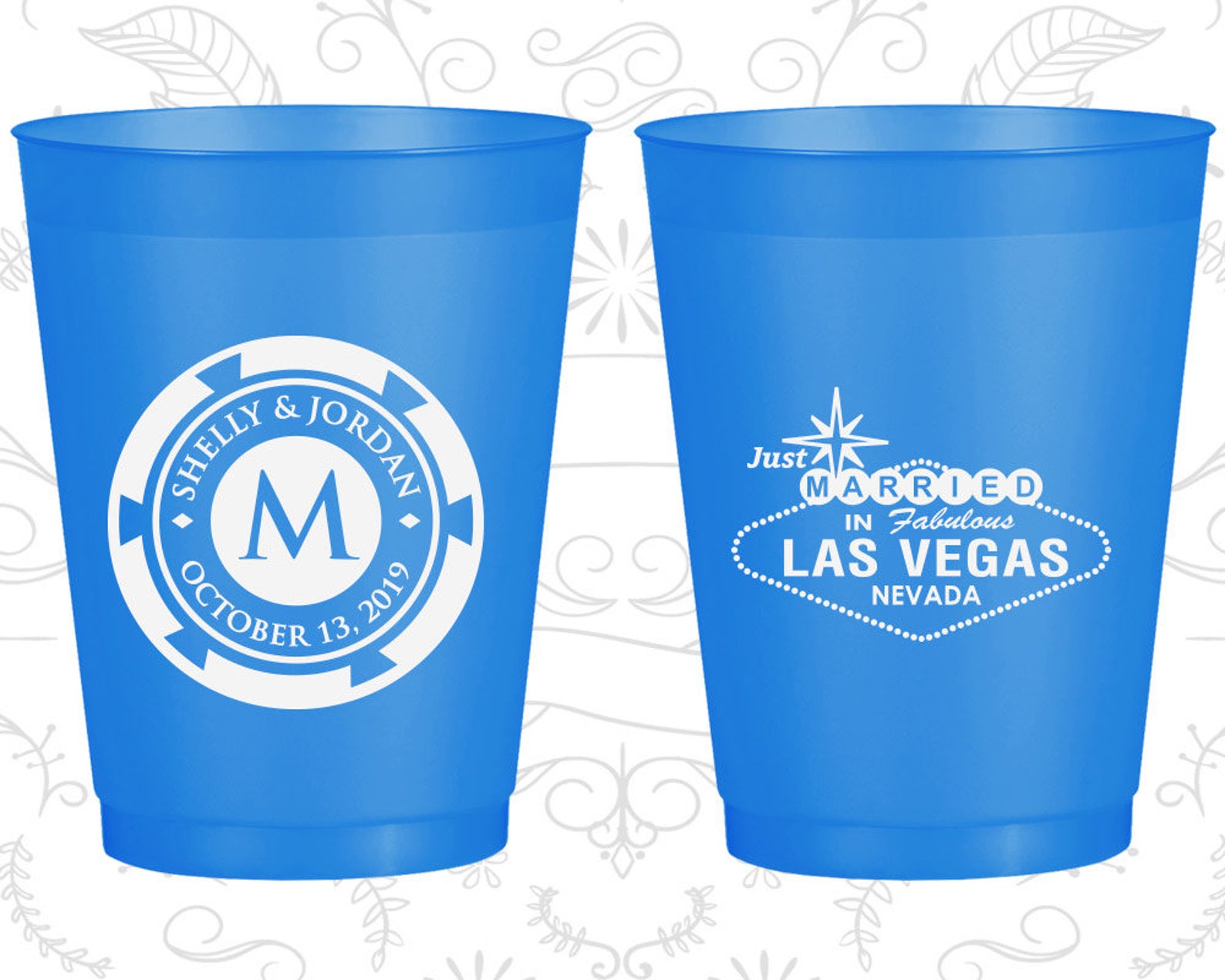 Las Vegas Wedding Imprinted Frosted Plastic Cups Just Etsy