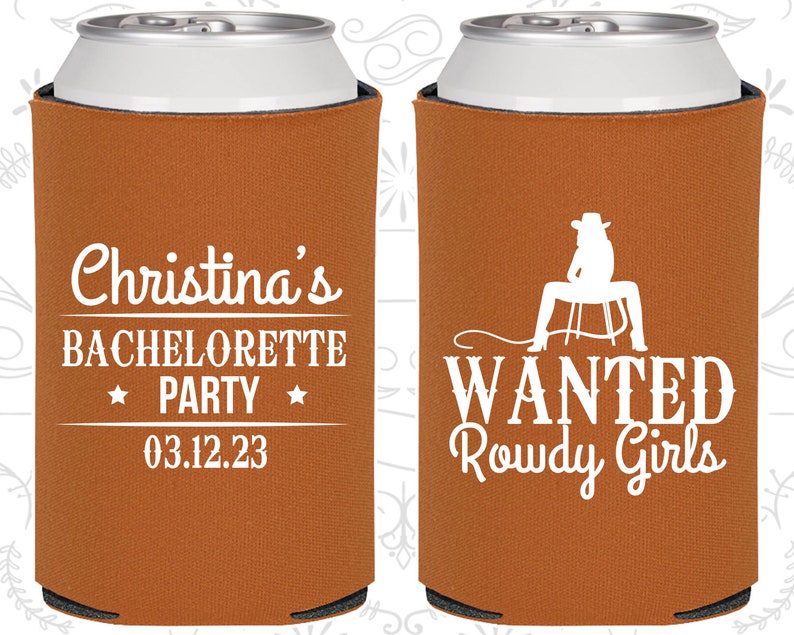 Wanted Rowdy Girls, Printed Bachelorette Gift, Country Bachelorette Party Favors, Bachelorette Favors 60049 image 1