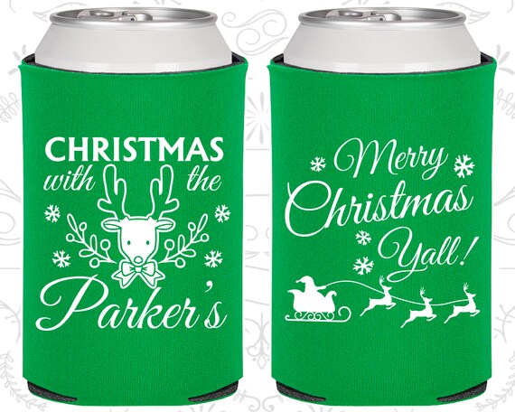 Christmas Party Favors, Christmas Can Cooler, Holiday Party, Christmas Office Party Favors, Merry Christmas Yall (280005) Il_570xn