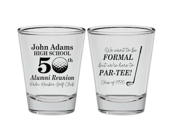 High School Reunion Shot Glass, Class of 1976 Reunion, 50 Year Reunion, Class Reunion Favors, College Reunion, Reunion Decor | 140024