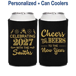 New Years Eve Party Favors, New Years Can Coolers, 2027 NYE Favors, Cheers to the New Year | 170023 afbeelding 1