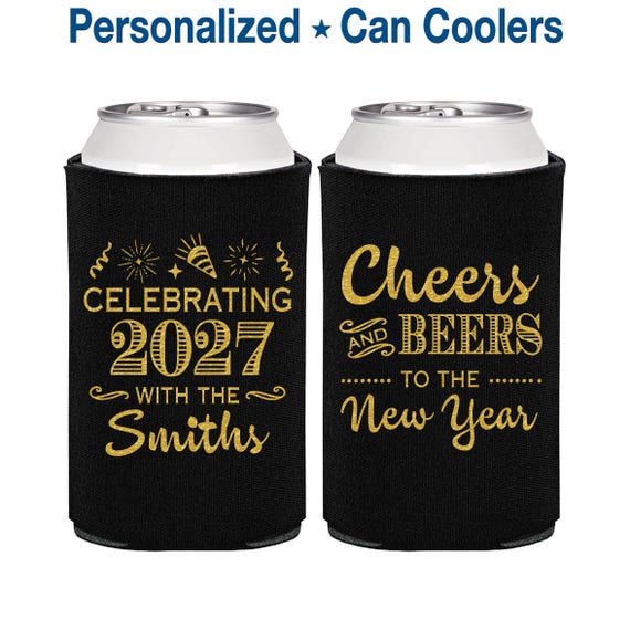 New Years Eve Party Favors, New Years Can Coolers, 2027 NYE Favors, Cheers to the New Year | 170023