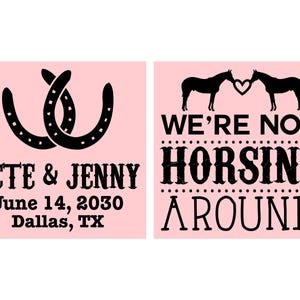 We are Not Horsing Around, Fun Wedding Gifts, Horse Shoe Wedding, Barn Wedding Favors, Farm Wedding Favors, Horse Shoe | 342 image 2