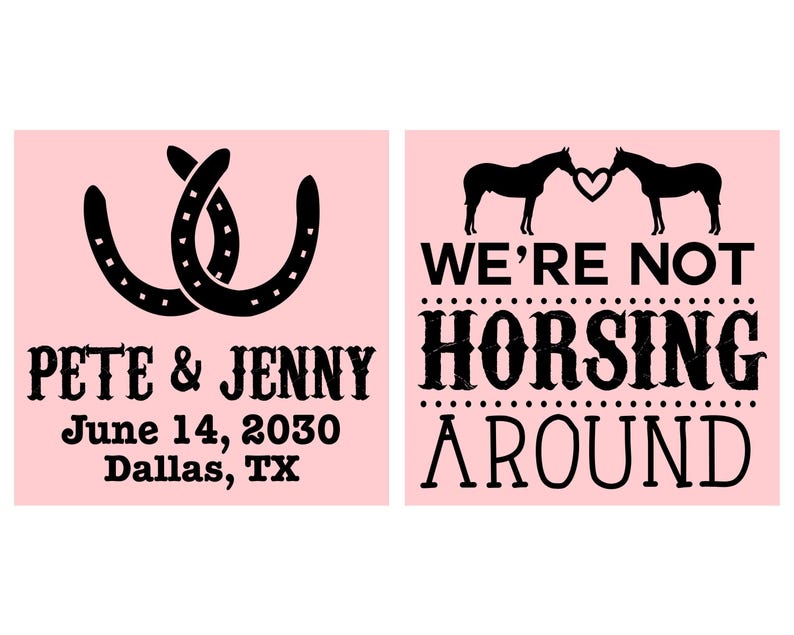 We are Not Horsing Around, Fun Wedding Gifts, Horse Shoe Wedding, Barn Wedding Favors, Farm Wedding Favors, Horse Shoe | 342 image 2
