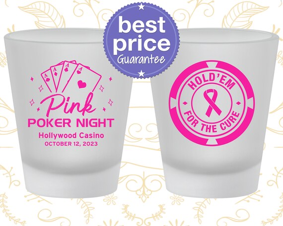 Breast Cancer Shot Glasses, Breast Cancer Awareness Favors, Breast Cancer Items, Breast Cancer Poker (230013) Il_570xn