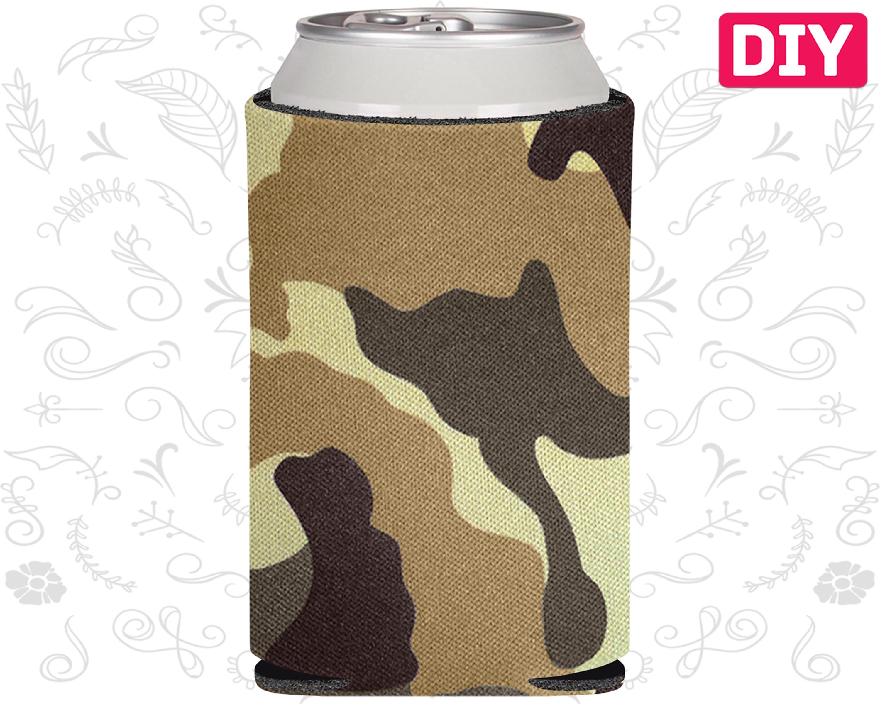 Camo Tall Boy Stainless Steel Koozie