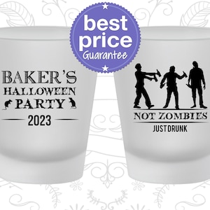 Halloween Shot Glass, Halloween Favors, Personalized Halloween, Halloween Party Ideas, Zombies | 250023