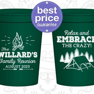 Family Reunion Plastic Cups, Family Reunion Favors, Family Reunion Gift Ideas, Mountains, Family Reunion Camping | 160045