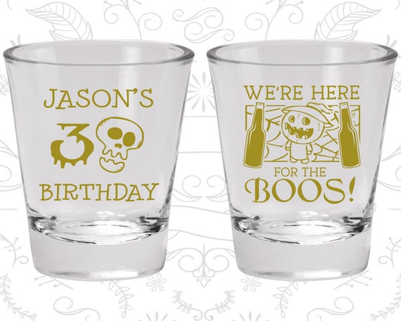 30th Birthday Shot Glass, Pumpkin Birthday, Halloween Birthday, Birthday Shot Glass, Birthday Glass (20290) Il_570xn
