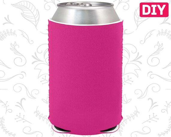 Blank Neoprene Can Coolers Raspberry Blank Coolers Fuschia Collapsible Can Holders Bulk Beer Huggers DIY Crafts Il_570xn