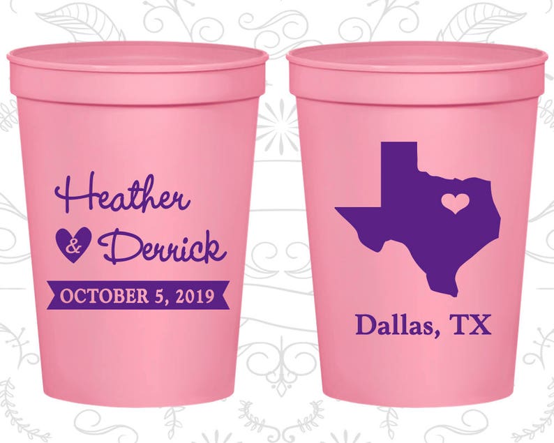 Texas Wedding Cups Texas Wedding Custom Stadium Cups - Etsy