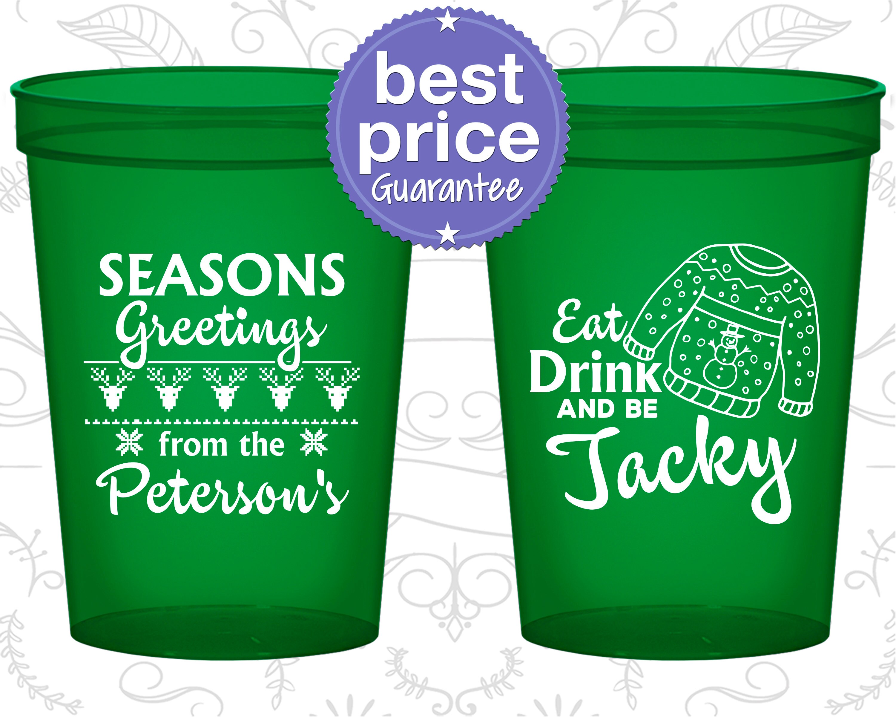 Christmas Cup Design 11 16 oz Personalized Christmas Party Cups