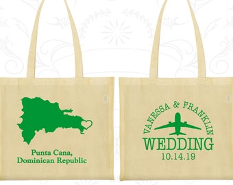 Dominican Republic Tote Bags, Dominican Republic Wedding, Custom Cotton Tote, Wedding Party Totes, Punta Cana Tote Bags (172)