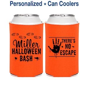 Halloween Party Favors, Halloween Can Coolers, Custom Halloween, Halloween Decor, Zombie | 250025