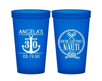 30th Birthday Party Cups, Personalized Birthday Cups, Custom Birthday Cups, Birthday Stadium Cups, Birthday Party Favors | 20010