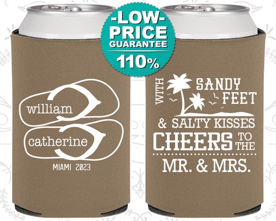 Wedding Favors, Custom Wedding Favors, Personalized Can Cooler, Wedding Reception, Favors for Wedding, Engagement Party Favors (C90) Il_570xn