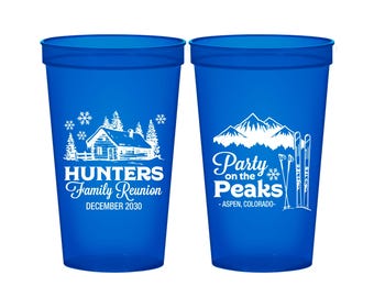 Family Reunion Cups, Family Reunion Gifts, Family Reunion Party Ideas, Ski Trip, Party on the Peaks | 160042