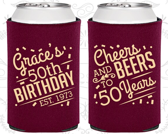 50th Birthday, 50th Birthday Favors, Custom Birthday, Cheers to 50 Years, Cheers and Beers, Party Favors (20003) Il_570xn