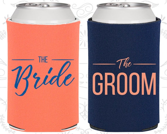 Bride and Groom Can Cooler, Bride and Groom Gift, Bride and Groom Set, Bride Groom Set, Bride Groom Gift (320016) Il_570xn