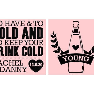Wedding Favor Can Coolers, Personalized Wedding Favors, Custom Can Coolers, Wedding Favor Ideas, To Have and To Hold | 383 image 2