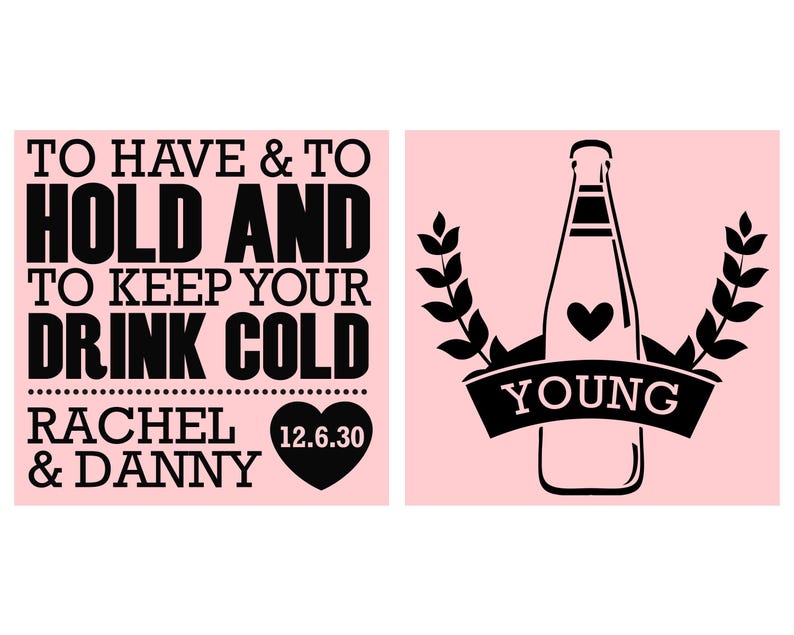Wedding Favor Can Coolers, Personalized Wedding Favors, Custom Can Coolers, Wedding Favor Ideas, To Have and To Hold | 383 image 2