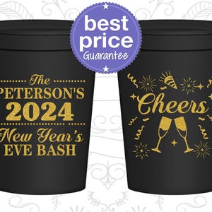 New Years Plastic Cups, New Years Party Favors, New Years Gifts, Cheers New Years | 170017
