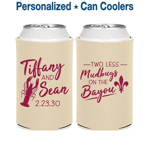 Two Less Mudbugs on the Bayou, Louisiana Wedding, Nova Wedding, Fleur De Lis Wedding, Fleur De Lis, Wedding Beer Coolies | 336