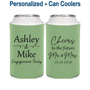 Personalized Engagement Can Coolers Party Favors - Cheers to the Future Mr and Mrs | 10014