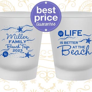 Family Vacation Shot Glasses, Family Vacation Gifts, Family Beach Vacation, Summer Vacation, Life is better at the Beach | 180001