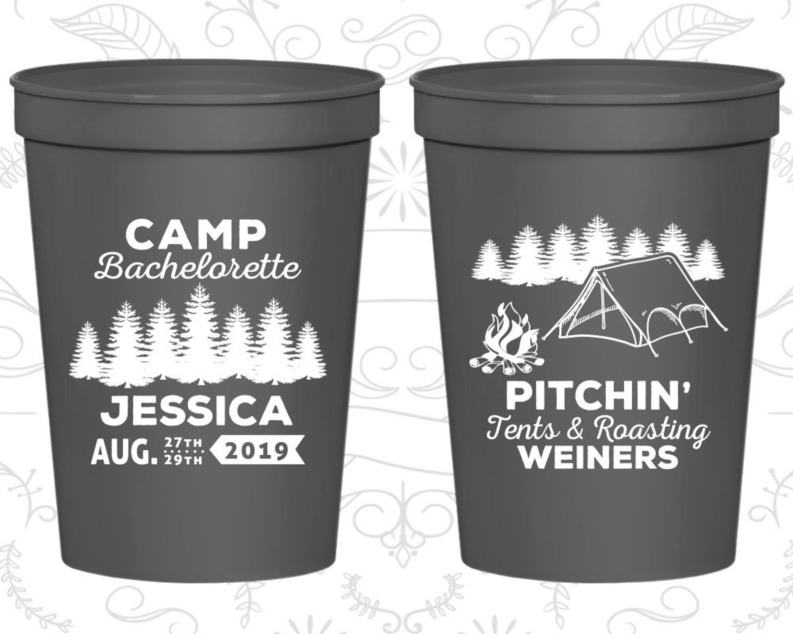 Camp Bachelorette Cups Bachelorette Cups Customized Pitchin Etsy