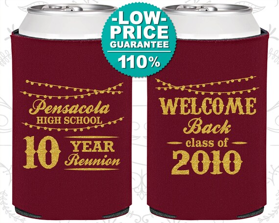 High School Reunion Favors, Class of 2010 Reunion, 10 Year Reunion, Class Reunion Ideas, College Reunion, Can Coolers (140010) Il_570xn
