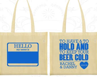 To Have and To Hold Bags, Wedding Bags, Hello My Name Is, Name Tags Wedding Bags, Custom Wedding Tote (18)