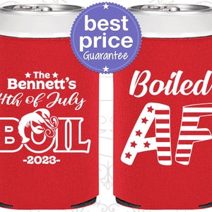 4th of July Ideas, 4th of July Can Coolers, July 4th Decor, Fourth of July Party Favors, 4th of July Crawfish Boil, American | 220017