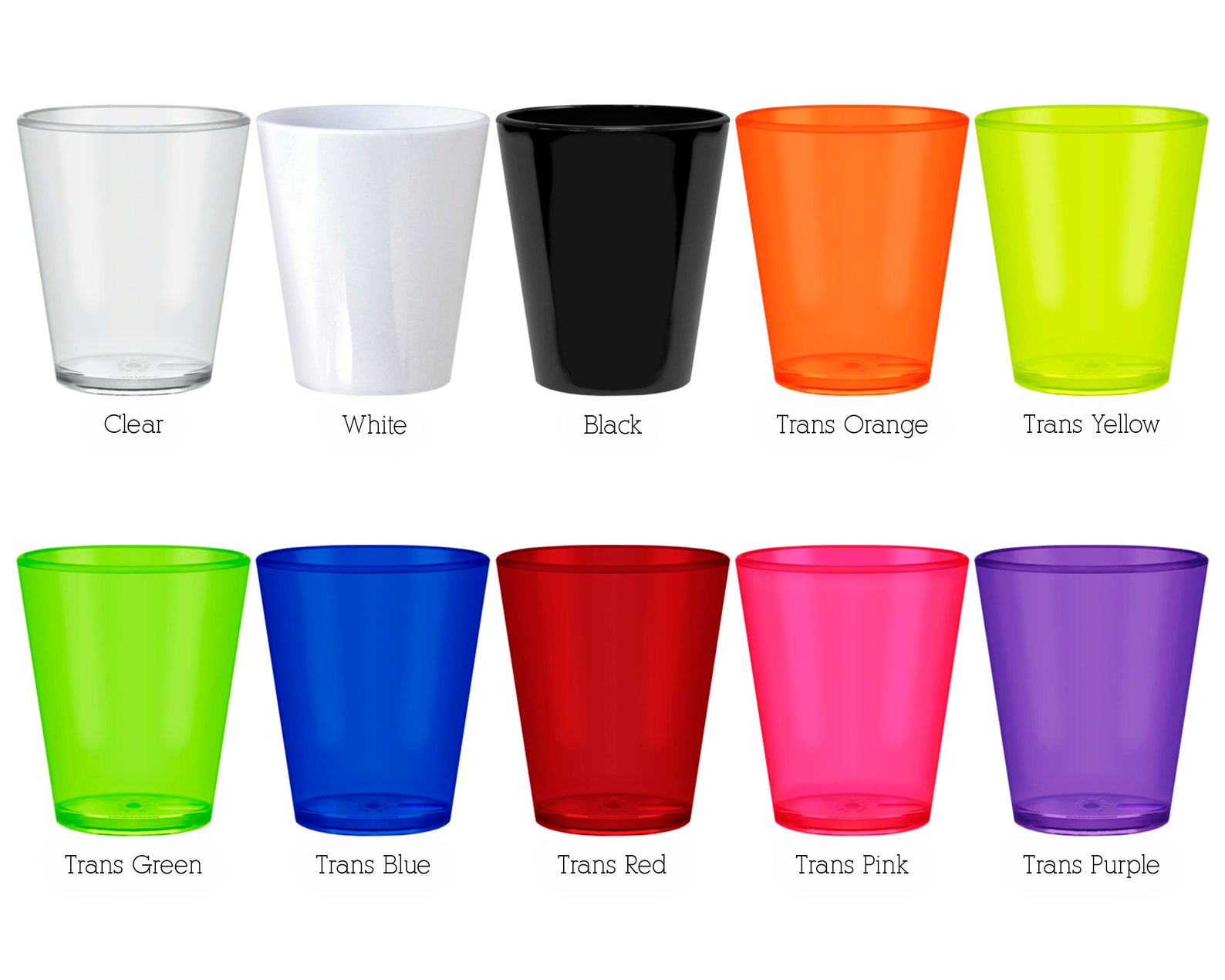 Plastic Shot Glasses 2 Oz Disposable Shot Glass Custom Etsy