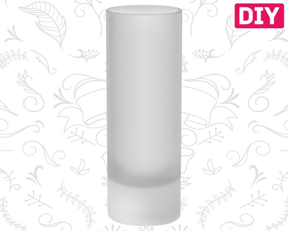 Blank Shooter Glasses 2 oz Frosted Tall Shot Glass Bulk Heat Transfer Glassware Screen Printing DIY Crafts Il_570xn