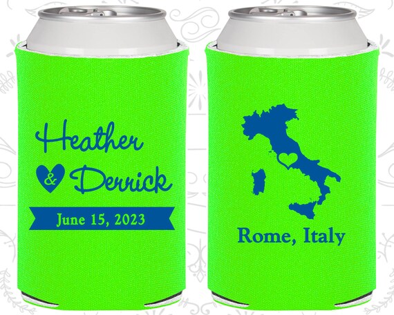 Lime Green Wedding, Lime Green Can Coolers, Lime Green Wedding Favors, Lime Green Wedding Gift, Lime Green Wedding Ideas (181) Il_570xn