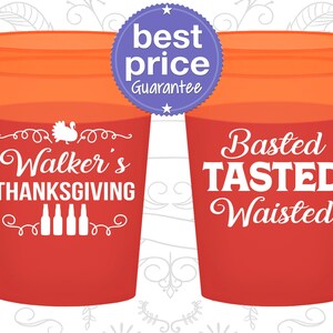Thanksgiving Color Changing Cups, Thanksgiving Party Favors, Personalized Thanksgiving, Thanksgiving Ideas, Basted Tasted Waisted | 260027