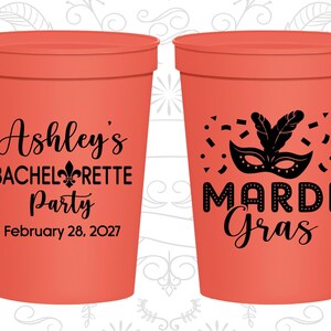 Mardi Gras, Bachelorette Cup, New Orleans Bachelorette Cups, Bachelorette Cups | 60060