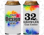 Full Color Growler Can Coolers, Sublimation Can Cooler, Photo Printing Full Color Photo Sublimation Full Color Logo, 32 oz Il_170x135
