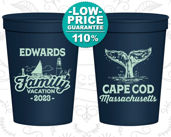 Family Vacation Plastic Cups, Vacation Favors, Family Vacation Gifts, Destination Vacation, Cape Cod Family Vacation (180046) Il_570xn