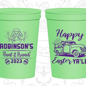Easter Stadium Cups, Easter Party Favors, Easter Party Ideas, Easter Decorations, Easter Brunch, Happy Easter Yall, Easter Bunny | 210013