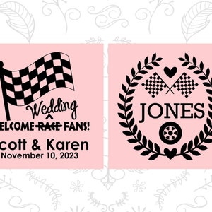 Welcome Wedding Race Fans, Racing Flags, Checkered Flag, Country Wedding, Race Car Wedding, Wedding Decor, Can Coolers 589 image 4