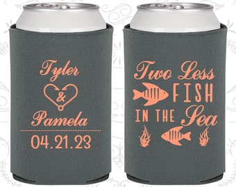 Two Less Fish in the Sea Wedding Favors, Wedding Favors, Fisherman Wedding Favors, Fishing Wedding Favors, Wedding Can Coolers (270)