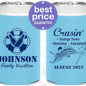 Family Trip Gifts, Vacation Can Coolers, Family Vacation Favors, Cruise Party Favors, Cruise Ship, Cruise Ship Gifts | 180039