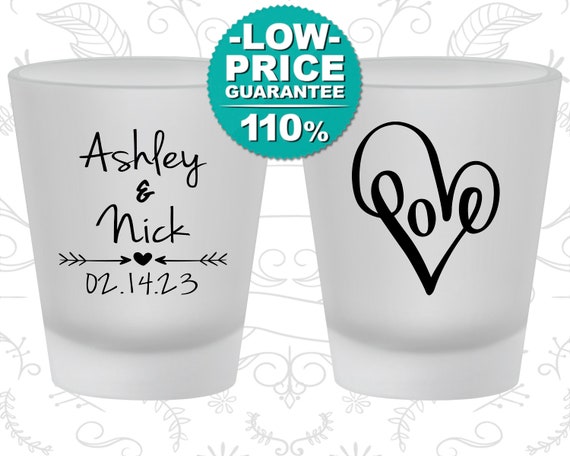 Wedding Shot Glasses, Frosted Shot Glass, Frosted Shot Glasses, Custom Shot Glasses, Personalized Shot Glasses, Custom Shot Glass (C252) Il_570xn