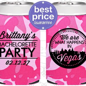 We are what happens in vegas, Bachelorette Can Coolers, Las Vegas Bachelorette Party Can Cooler, Bachelorette Cooler | 60190